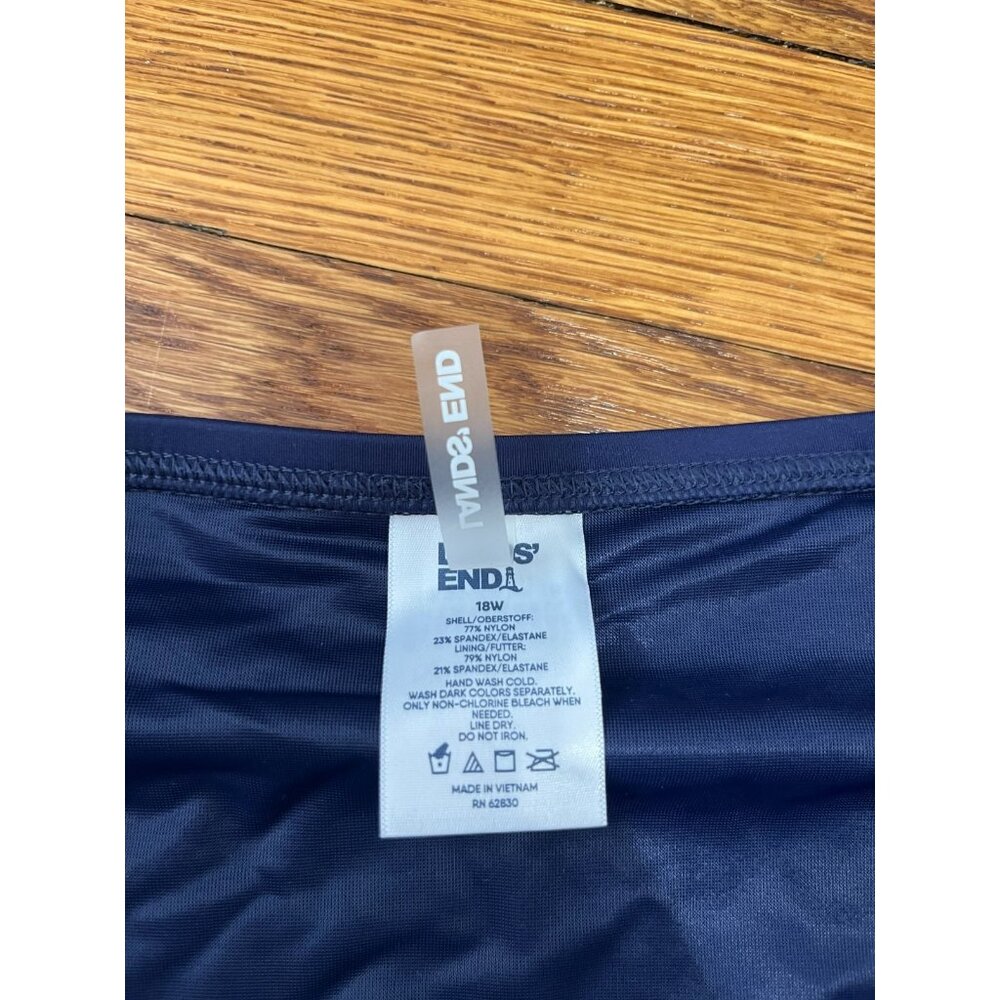 Lands’ End Swim Skirt Navy Blue Women's Plus Size 18W Petites Coastal Preppy - Picture 2 of 3